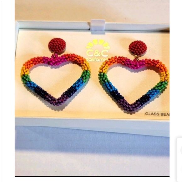 NWT C&C CALIFORNIA HEART HANDBEADED … - Picture 2 of 12